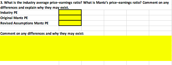 for each of the problems. Use formulas whenever possible and link numbers