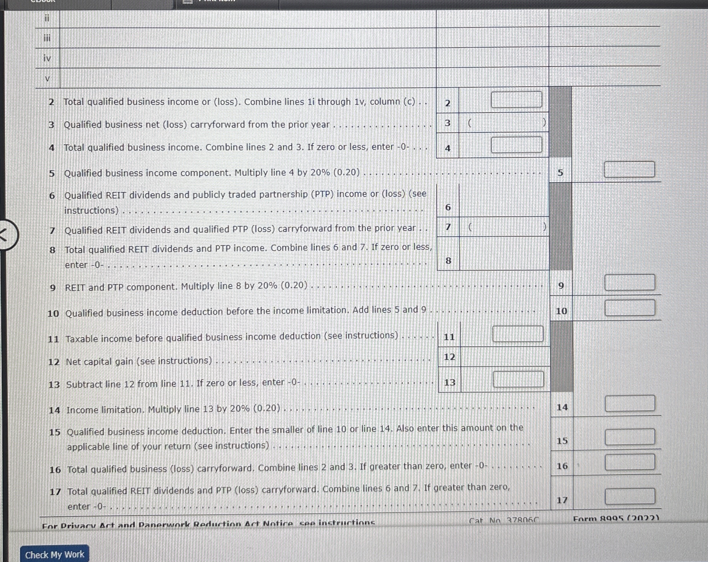  b. Complete Henry's 2022 Form 8995(Qualified Business Income Deduction Simplified Computation).