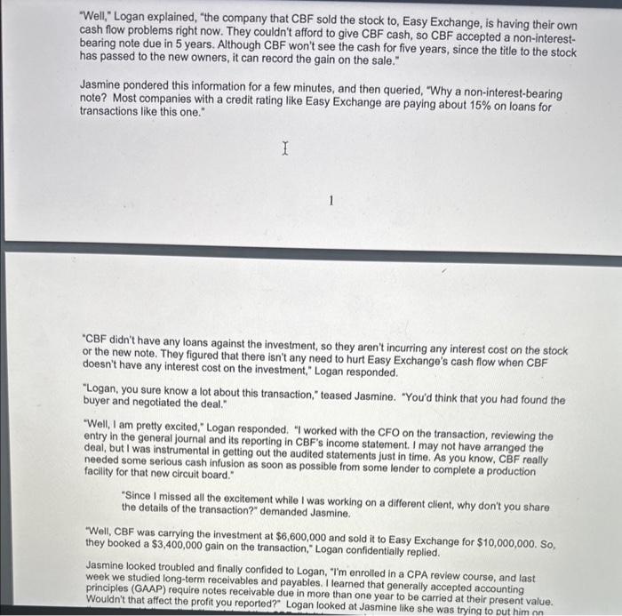 standpoint of the auditors and from your own (Nora Lopezs) standpoint "Well,"