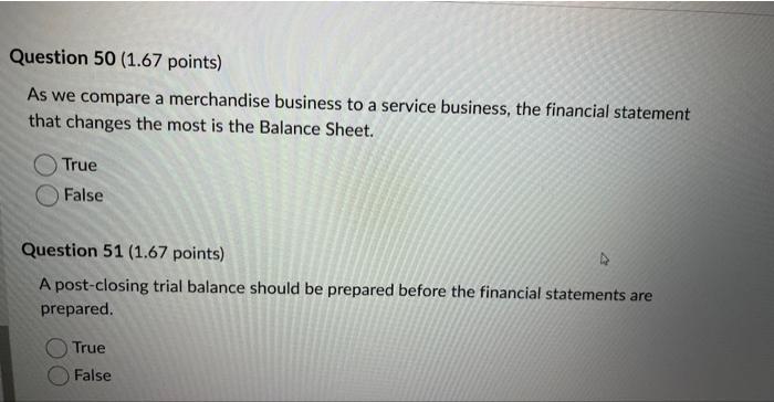 please help with these two questions As we compare a merchandise business