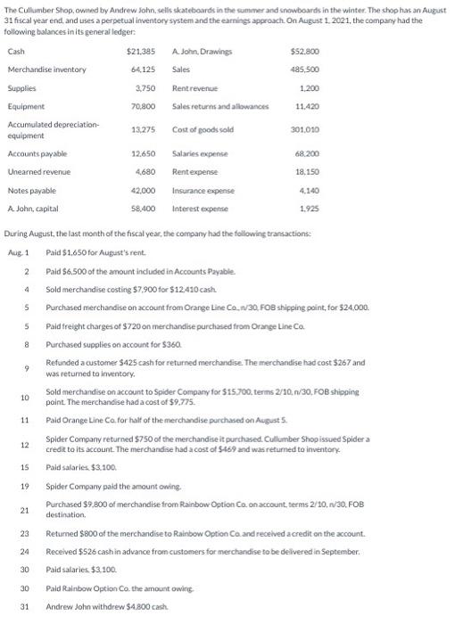 Please complete in the format provided. (Adjustments required, not trial balance) The