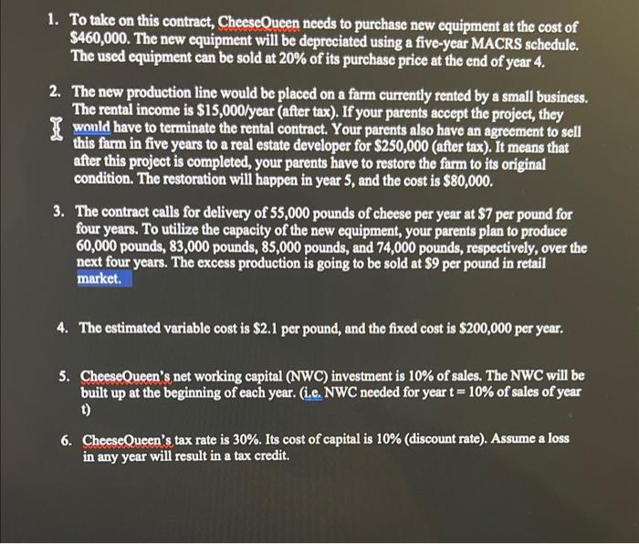 Cost of machine Aestoration Cost of the Farm * of Pretax salvoge