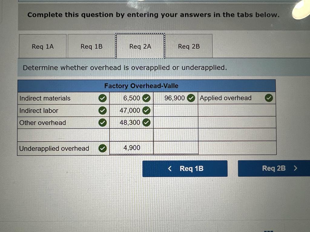 to Cost of Goods Sold. Valle Builders 2-a. Determine whether overhead is