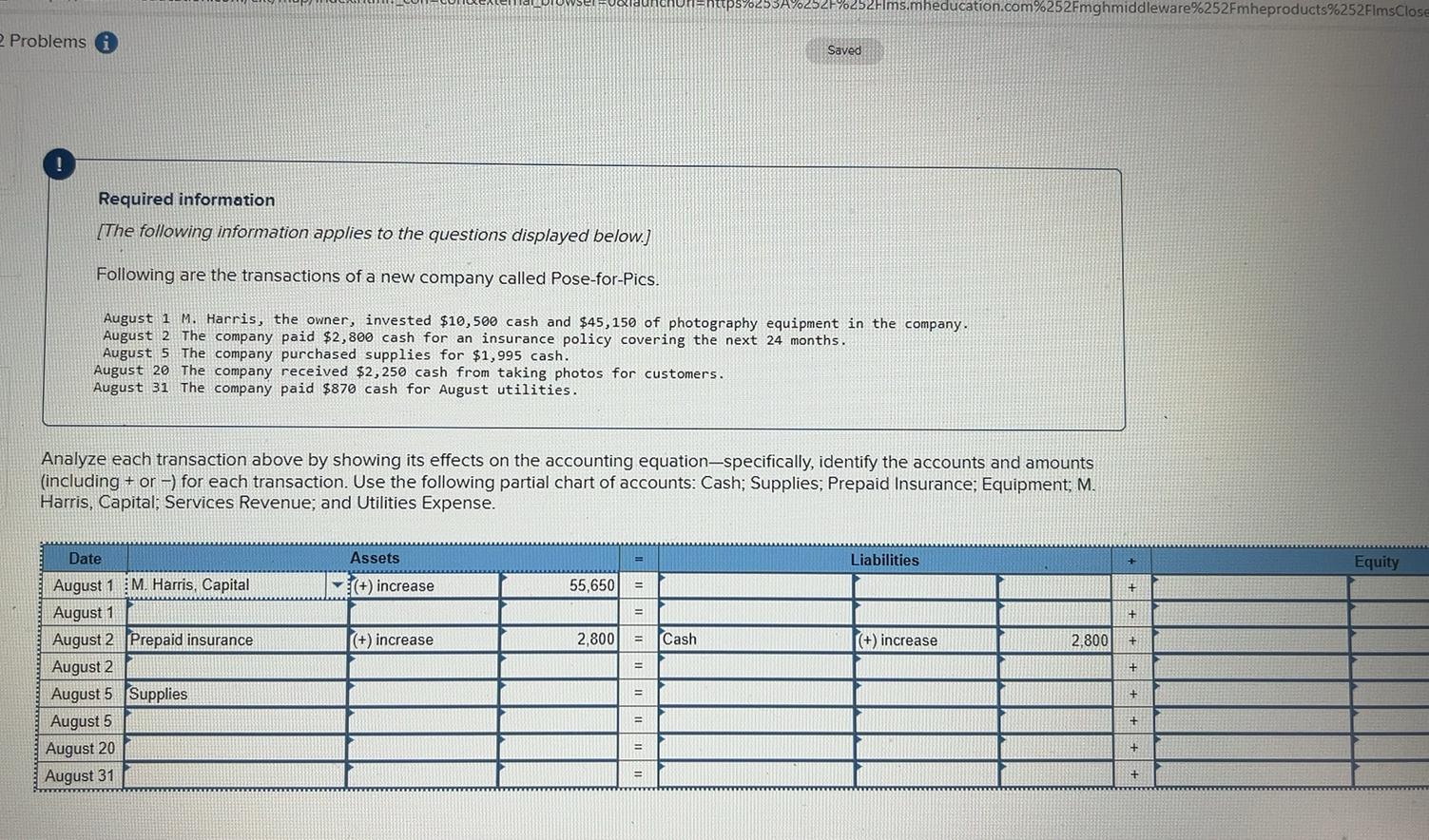  Problems i\ !\ Required information\ [The following information applies to the