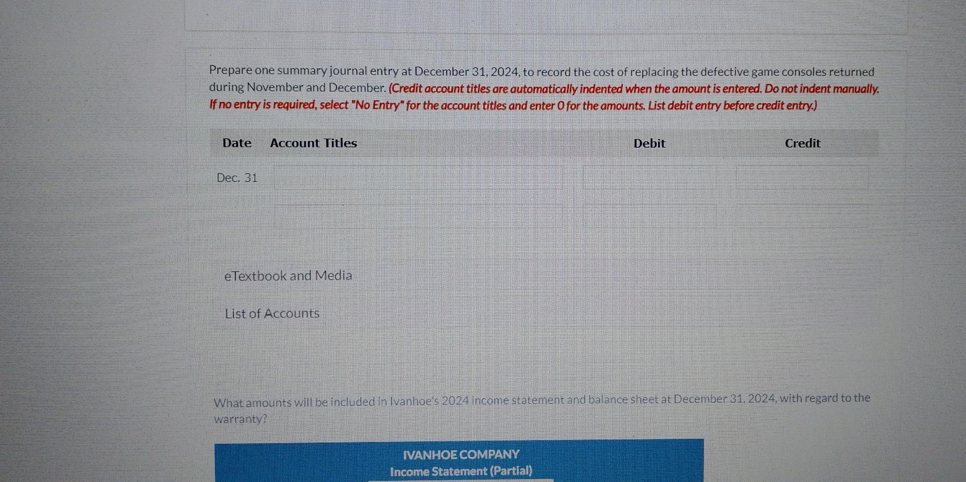 November 1,2024. The company offers a 60 -day warranty for defective merchandise.