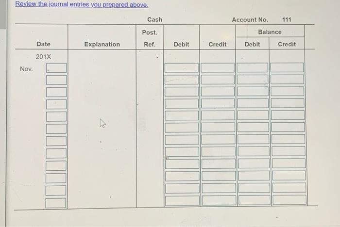 using the filled in tables complete the empty chart Review the journal