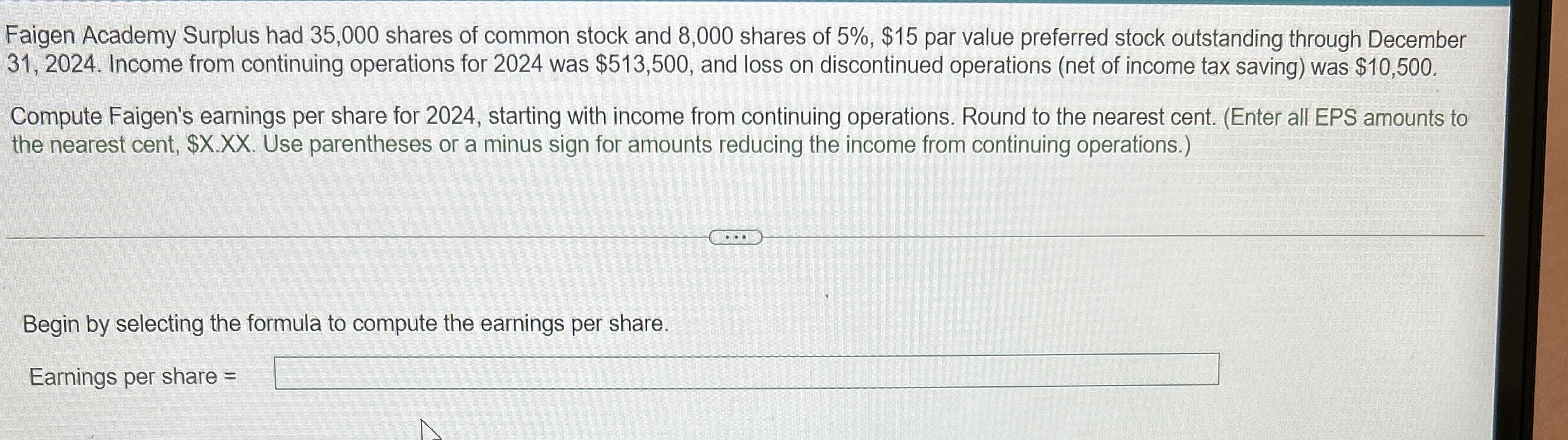  Faigen Academy Surplus had 35,000 shares of common stock and 8,000