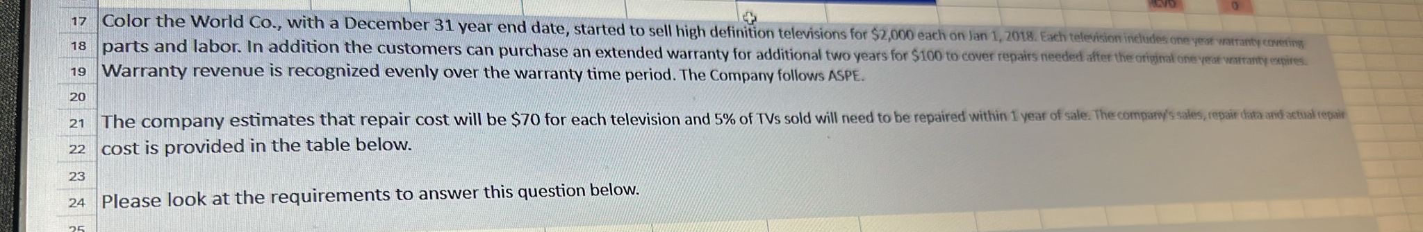  17 Color the World Co., with a December 31 year end