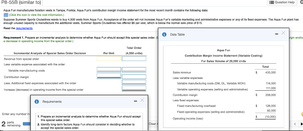 please solve req 1 and explain how to find PER UNIT pls