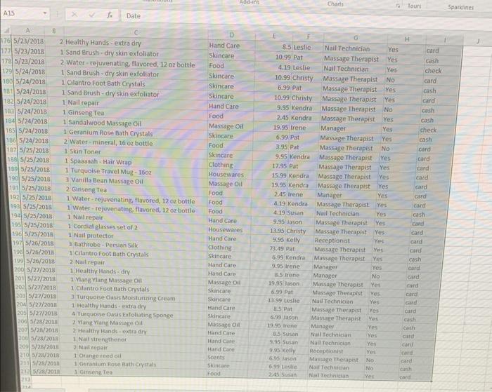 first name. Create a copy of the Sales worksheet, and then place