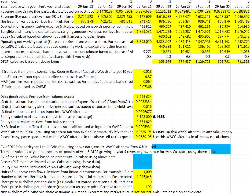Need Blue boxes solved Year index -3 0 Year (replace with your