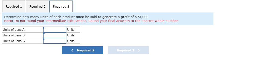 Required: 1. Determine the weighted-average contribution margin per unit. 2. Determine the