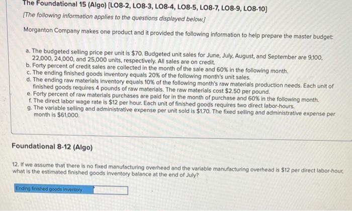 product and it provided the following information to help prepare the master
