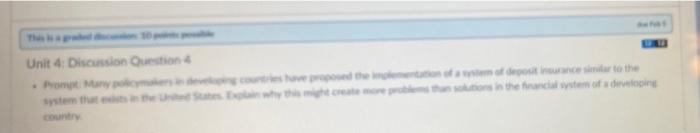  Unit 4: Discussion Question 4 system that the whether in the
