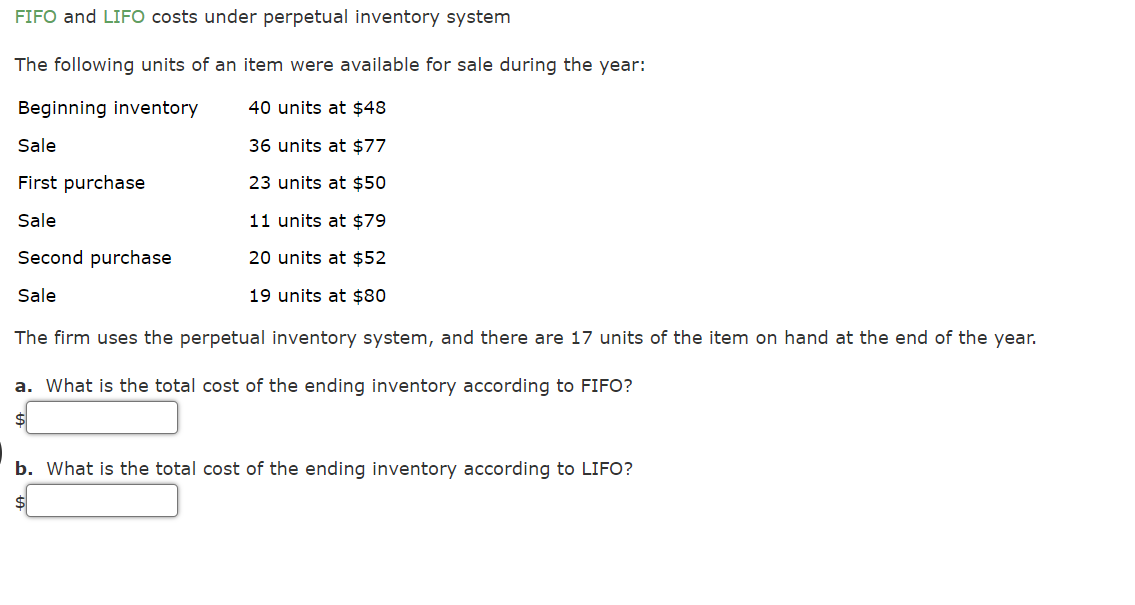 Please help answer. Break down as much as possible. Thanks! FIFO and