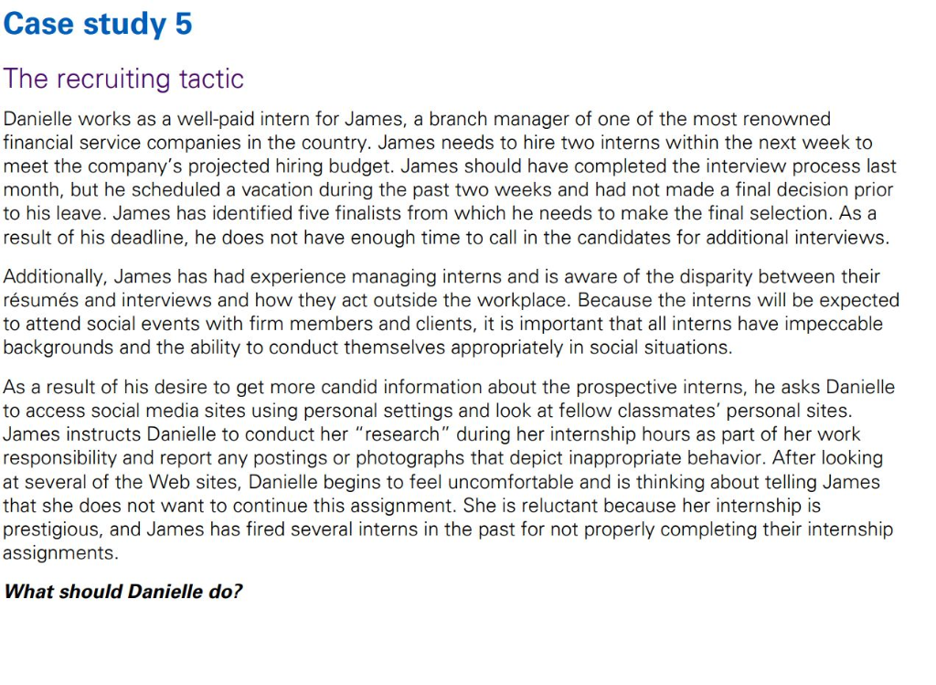  For each case study, you will follow the KPMG's Ethical Compass