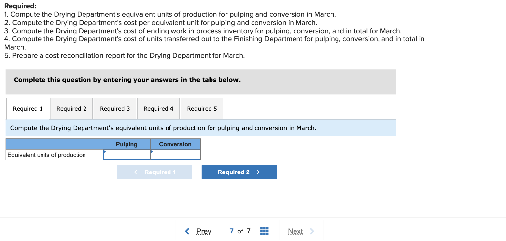 LO5-3, LO5-4, LO5-5) Scribners Corporation produces fine papers in three production departments-Pulping,