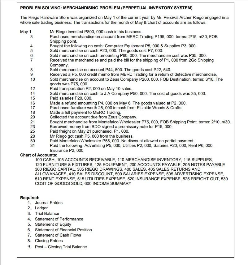 Please answer the ff. 2. Ledger 3. Trial Balance 4. Statement