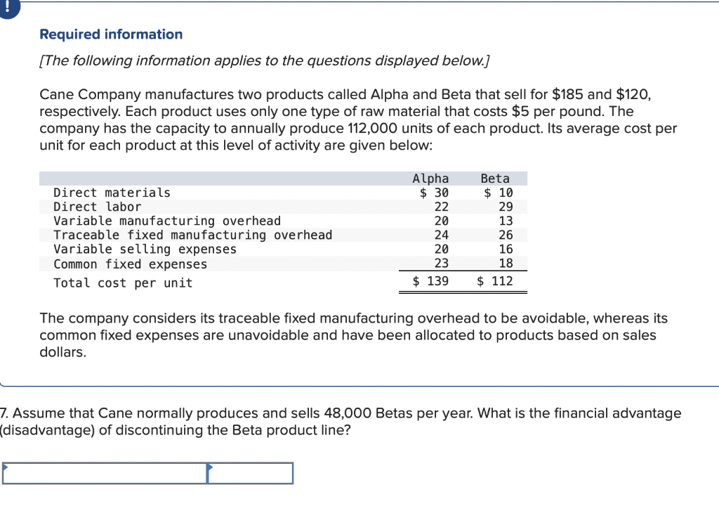 information [The following information applies to the questions displayed below.] Cane Company