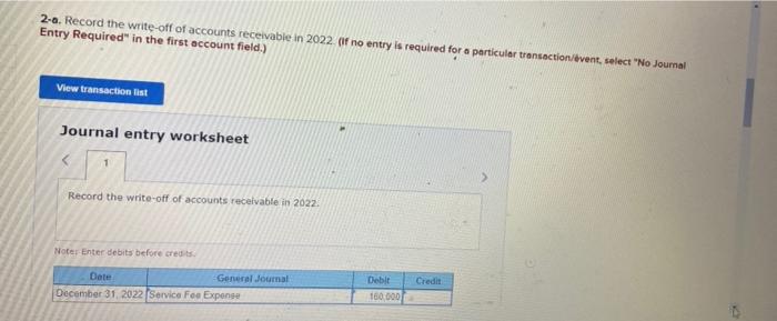 on account of $160.000 By the end of 2021, cash collections on