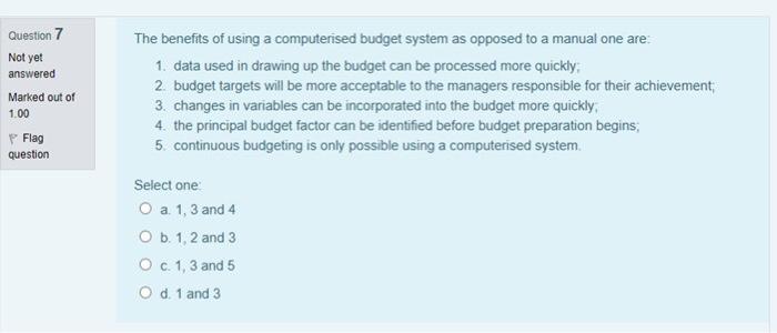 budgeted sales for the forthcoming period of RM 500,000 with an associated
