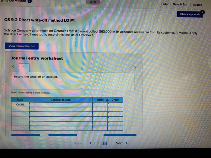  write-On Method 1 Saved Help Save & Exit Submit Check my