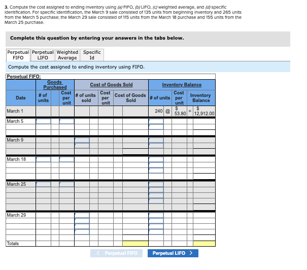 perpetual inventory system. It entered into the following purchases and sales transactions