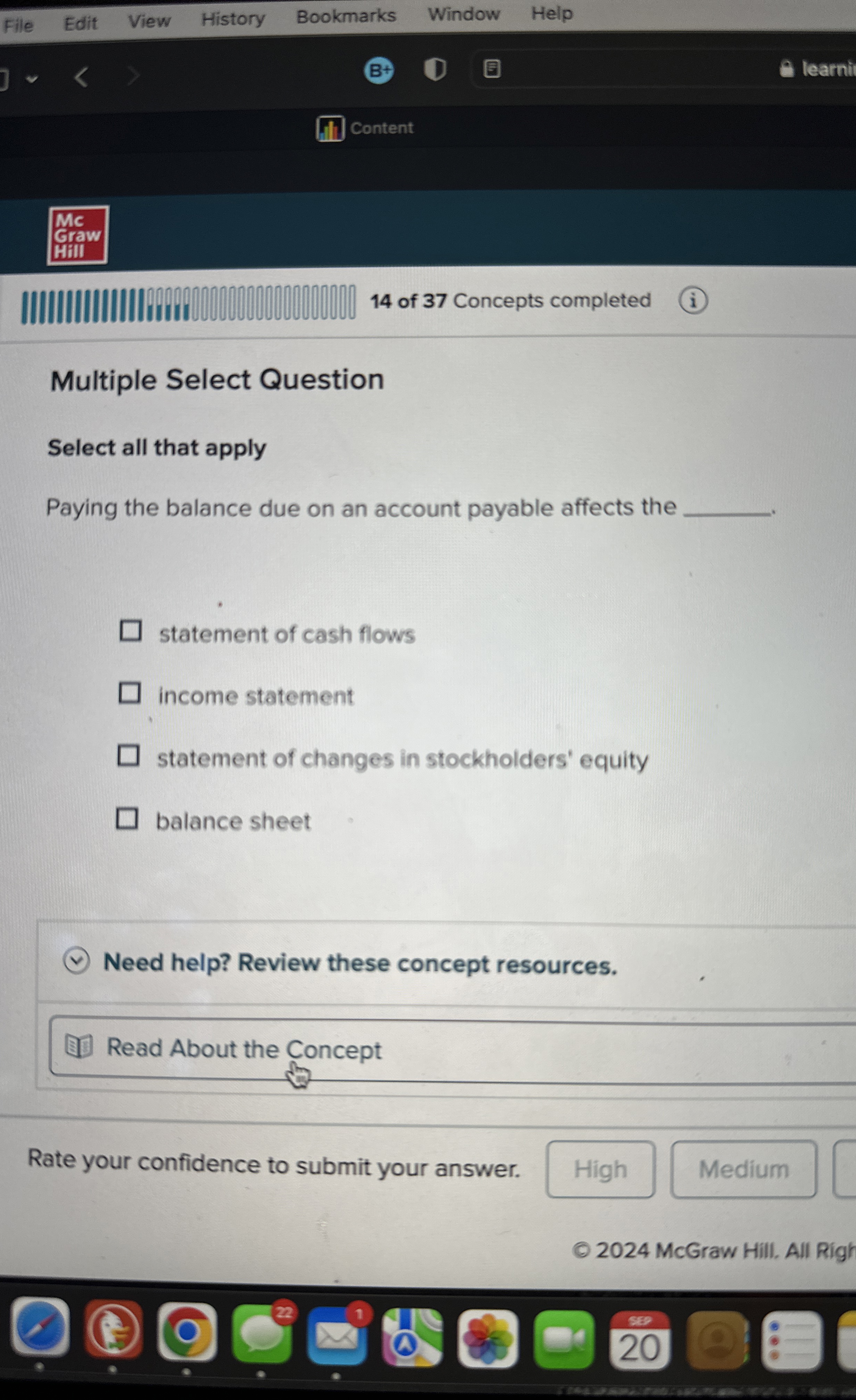  Multiple Select Question Select all that apply Paying the balance due