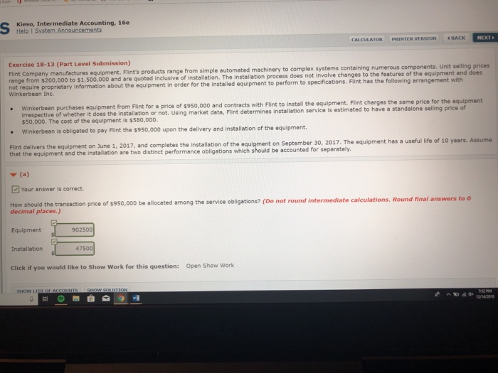  Kieso, Intermediate Accounting, 16e Help I S NEXT Exercise 18-13 (Part