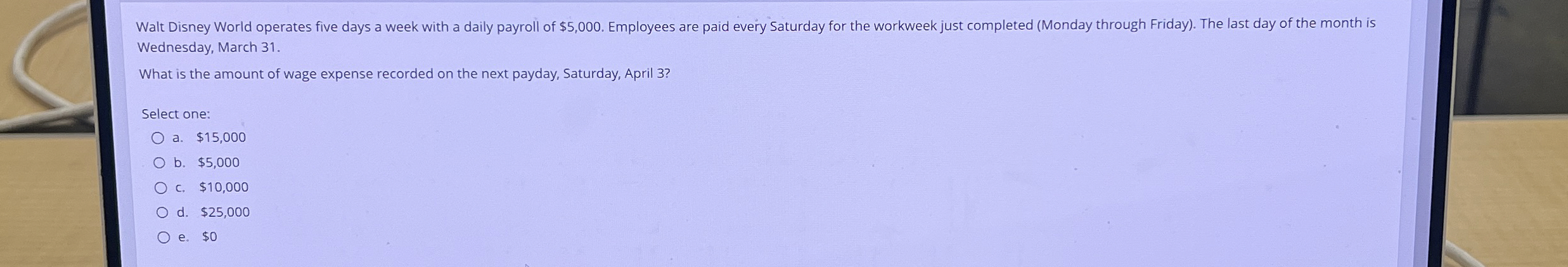  Walt Disney World operates five days a week with a daily