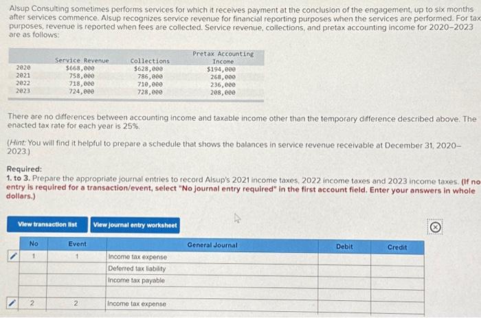  Alsup Consulting sometimes performs services for which it receives payment at