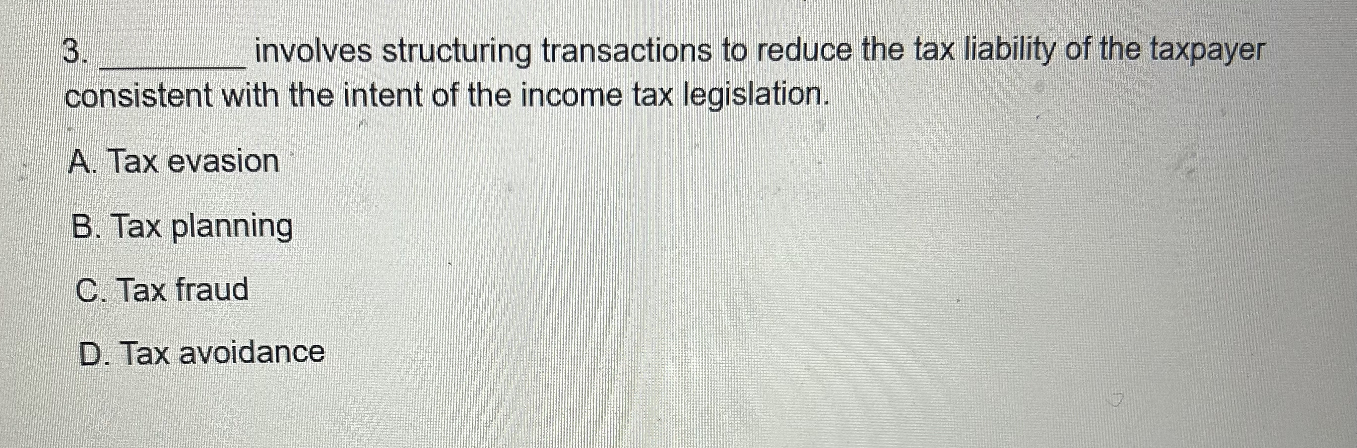  involves structuring transactions to reduce the tax liability of the taxpayer
