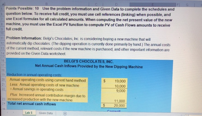  MUST USE & SHOW CELL REFERENCES for each box will like