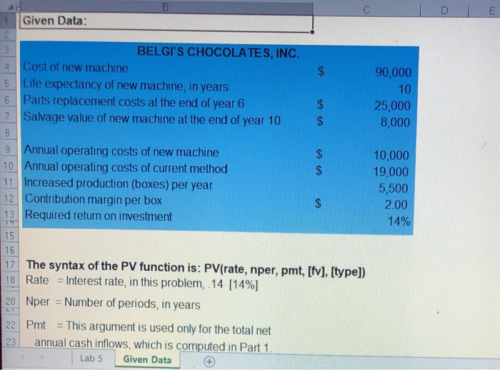 the problem information and Given Data to complete the schedules and 6