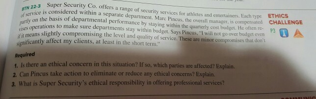 need help answering this question Super Security Co. offers a range