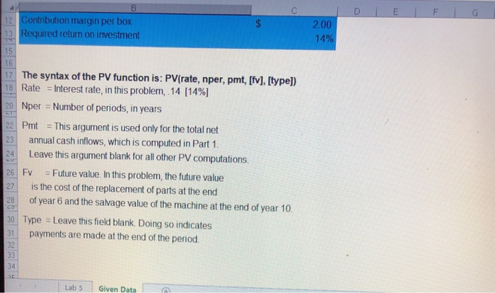 question below. To receive full credit, you must use cell references (linking)