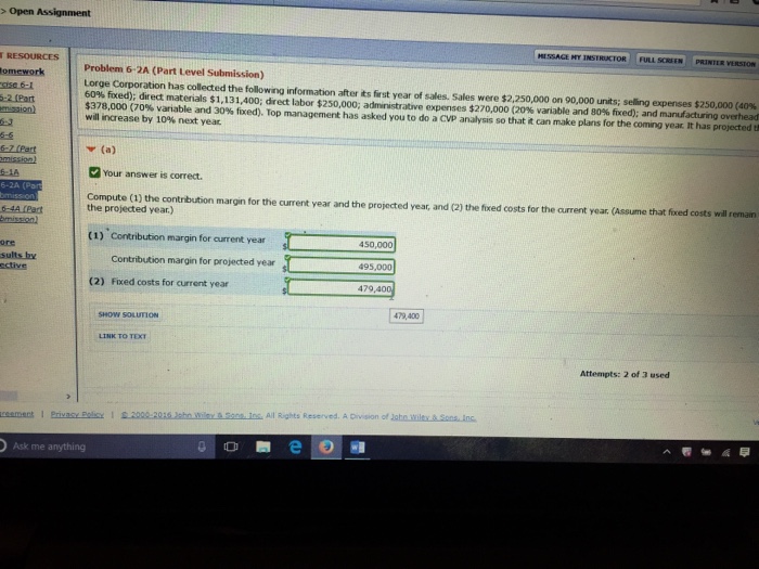  Open Assignment MISSAGE MY INSTRUCTOR FULL SCREEN PRINTER VERSTON RESOURCES omeworkProblem