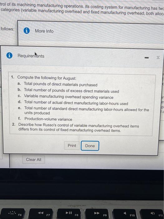 be required :) The Russo Company to a flexible budget and standard