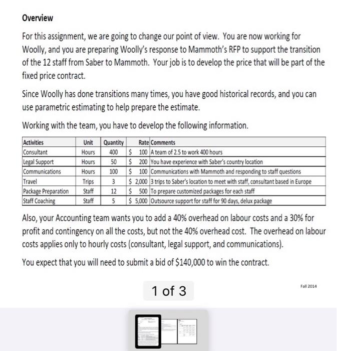  Overview For this assignment, we are going to change our point