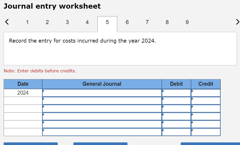 no entry is required for a transaction/event, select "No journal entry required"