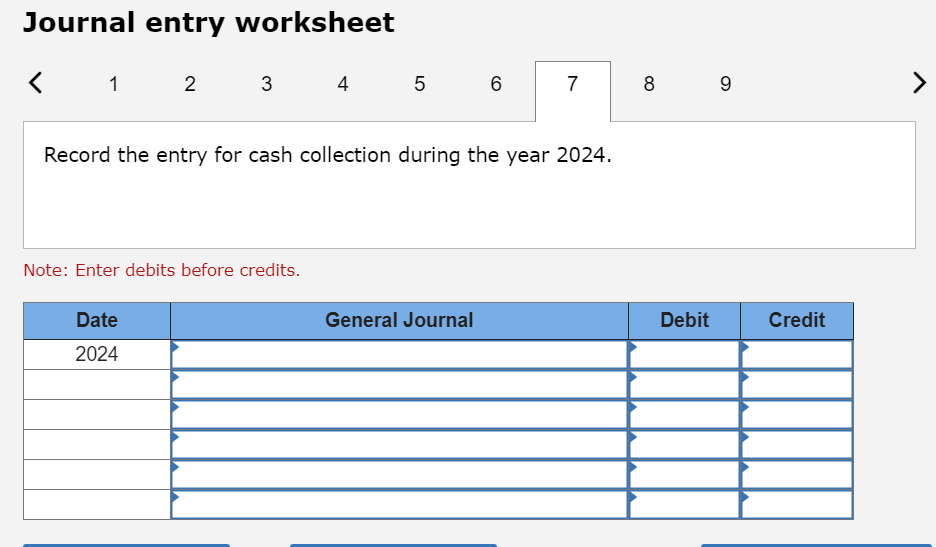 dollar.) Journal entry worksheet 5 Record the entry for costs incurred during