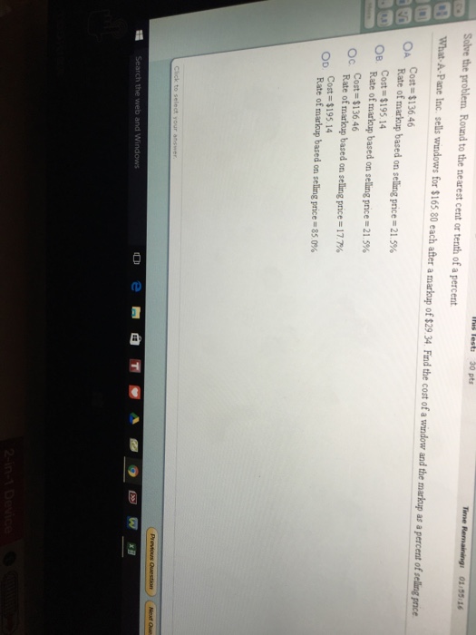  Solve the problem. Round to the nearest cent or tenth of