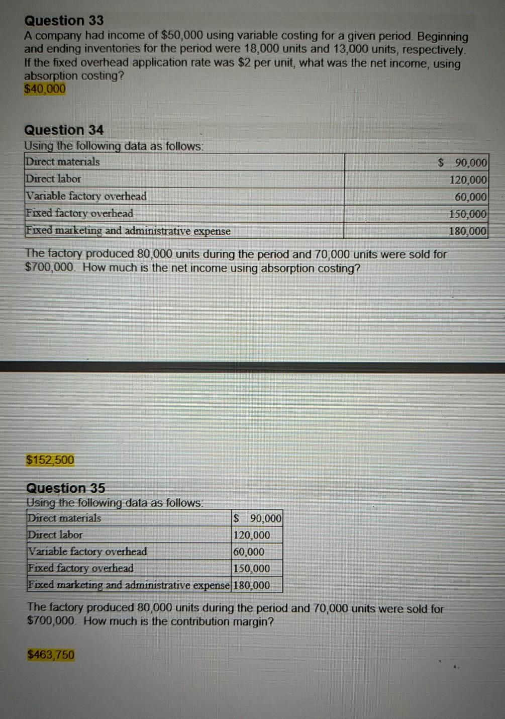 following Oduction data come from the records of Olympic Enterprises for the