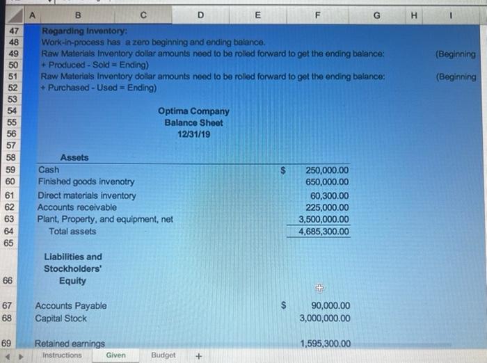 solve the remaining pictures, thank you!!! OPTIMA, INC. Additional information: \begin{tabular}{ll} Ending