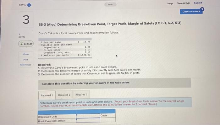 pls help complete questions Help Save & Exit Submit HW 6 Check