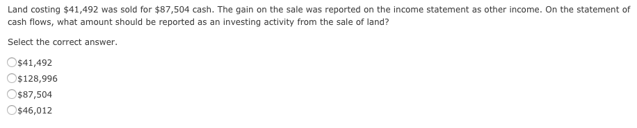 Please help with these three questions 1. 2. 3. Land costing $41,492