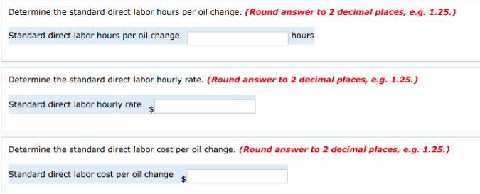 establish the standard labor cost of a typical brake repair. The following