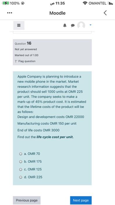 will rate you 100% 11:35 OMANTEL I.