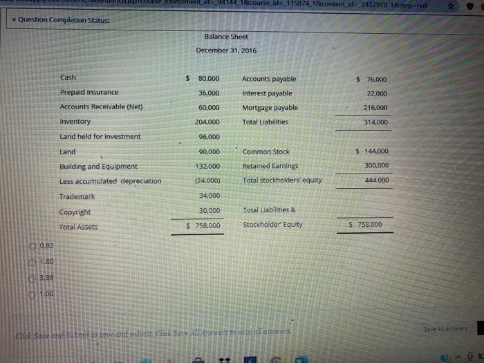 given below calculate current ratio Cain Auto Supplies Balance Sheet December 31,