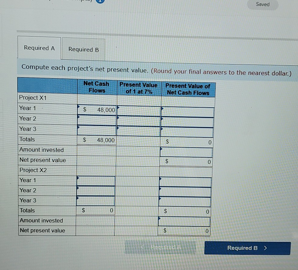 being considered by Tiger Co. The company requires a 7% return from